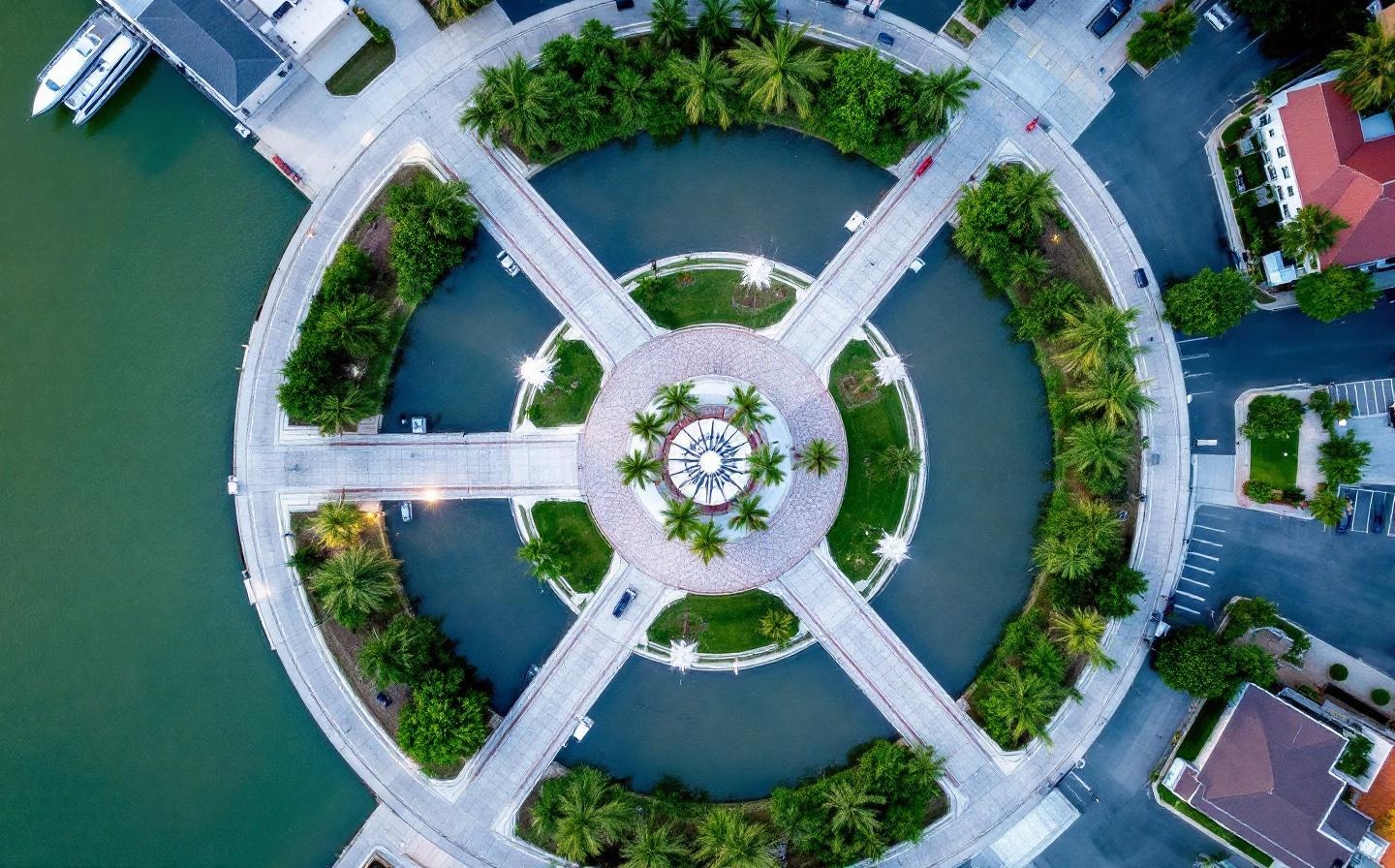 St. Armands Circle aerial view